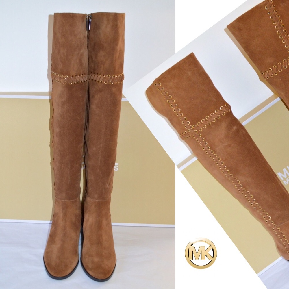 Michael Kors | Open Work Suede Boots - Picture 3 of 5
